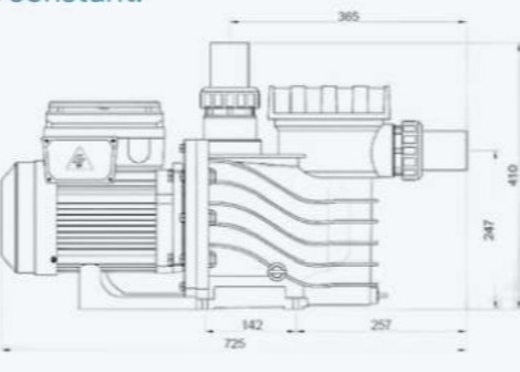 2023 EAKP100 수영장용 1HP 수영장 펌프