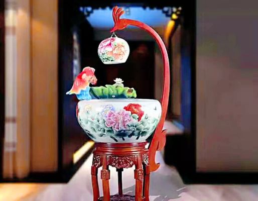 작약 본 520mm 램프를 가진 중국 세라믹 물고기 그릇