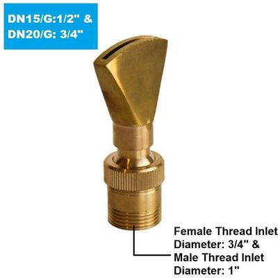 1&quot; 완전히 금관 악기 조정가능한 방향 팬 분수 분사구 제트기 물 연못 Sprilker