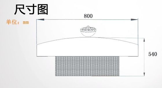 그래픽 디자인 정원 800mm 스테인리스 분수