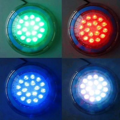 4 철사 230mm RGB 12W IP68 12v 수영풀은 점화합니다