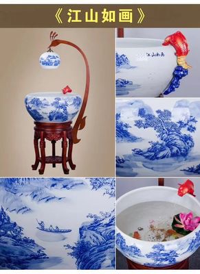세라믹 230mm Koi 물고기 그릇