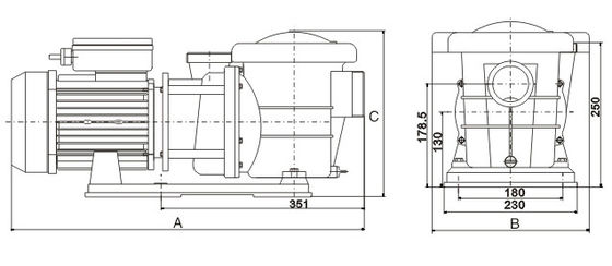 2HP 수영풀 샘 펌프