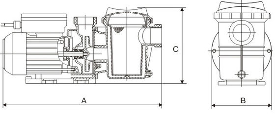 0.35Hp 수영풀 샘 펌프