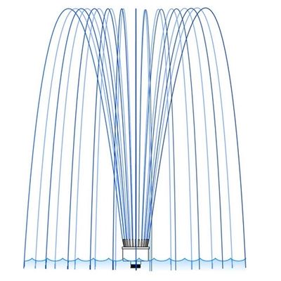 보석 왕관 1.5 인치 3D DN40 물 특징 분무기 노즐들