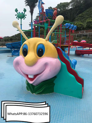 TUV 반대 UV 섬유 유리 애벌레 연한 녹청색 워터 슬라이드