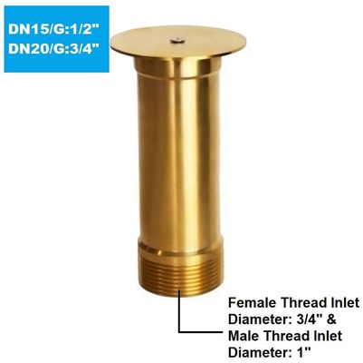 DN15 1/2 " 완전히 놋쇠로 만든 물 벨 분수용노즐