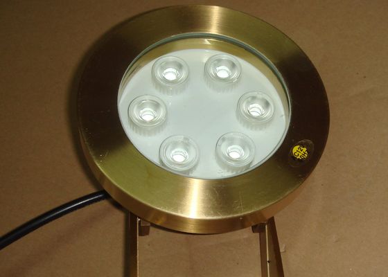 DMX512 황동 2700K 6W RGB Led 수중 수영장 조명