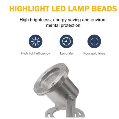 스테인리스 IP68 DMX RGB LED 수중 샘 빛